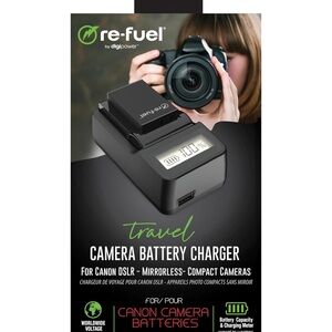 Black Camera Battery Charger for Canon DSLR (E)